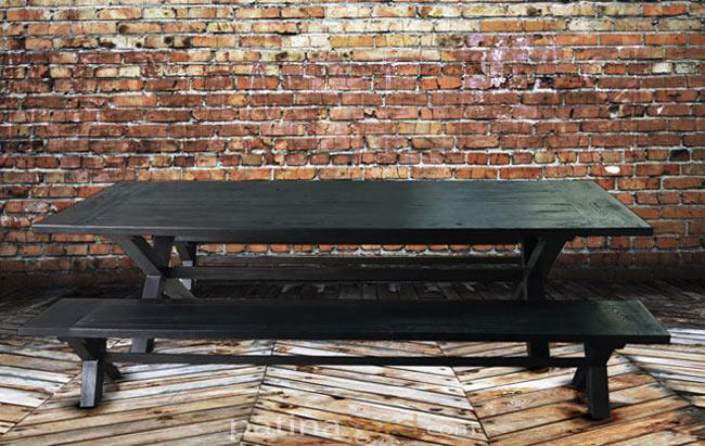 Shou Sugi Ban table and benches