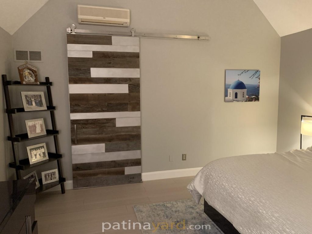 barn wood and metal barn door