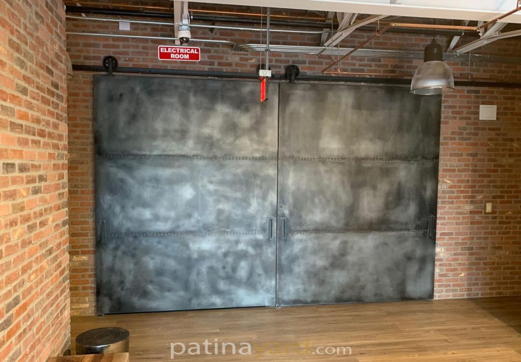 Large industrial warehouse style barn doors