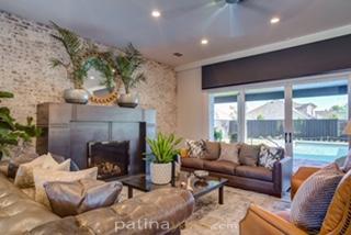 rolled rolled steel and rivet pop out fireplace