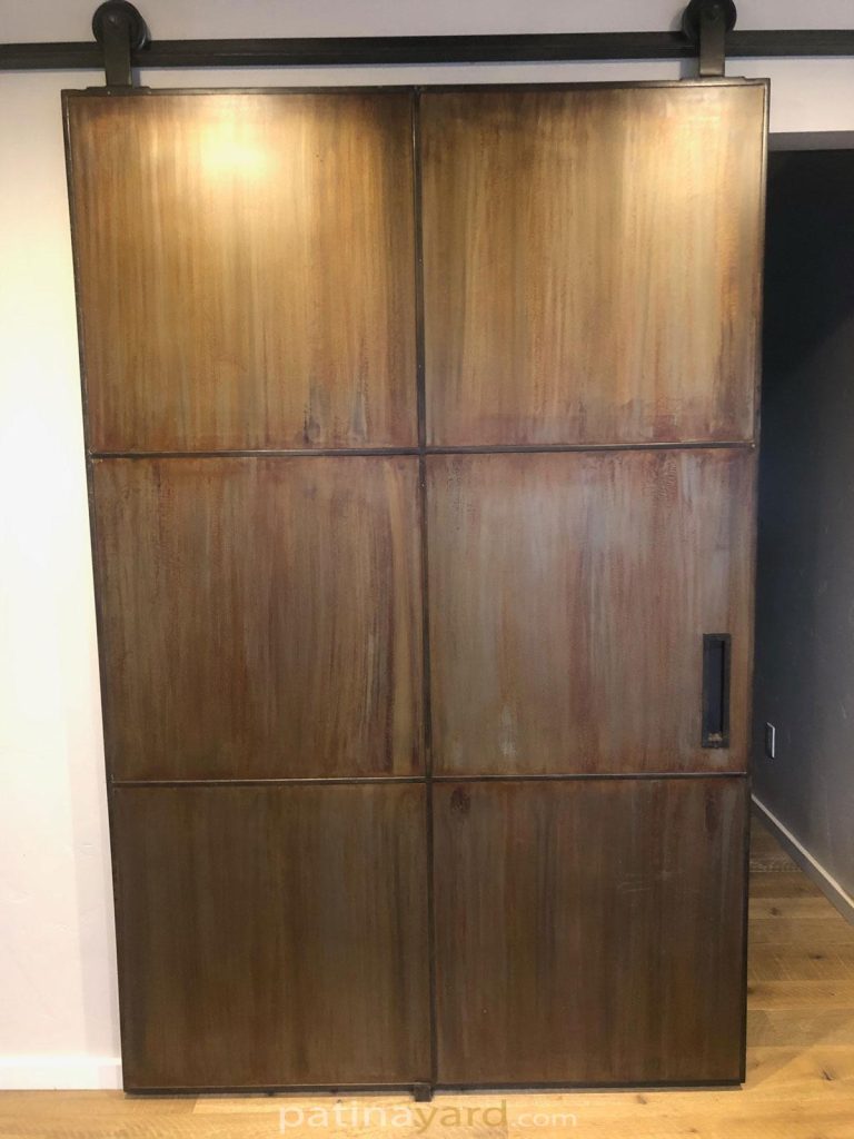 rustic metal warehouse barn door