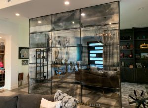 Custom Antique Mirror Wall